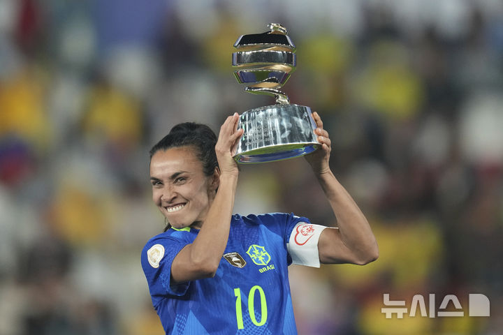 [키토=AP/뉴시스]브라질 여자축구 마르타, 남미 여자축구선수권대회 MVP 선정. 2025.08.02.