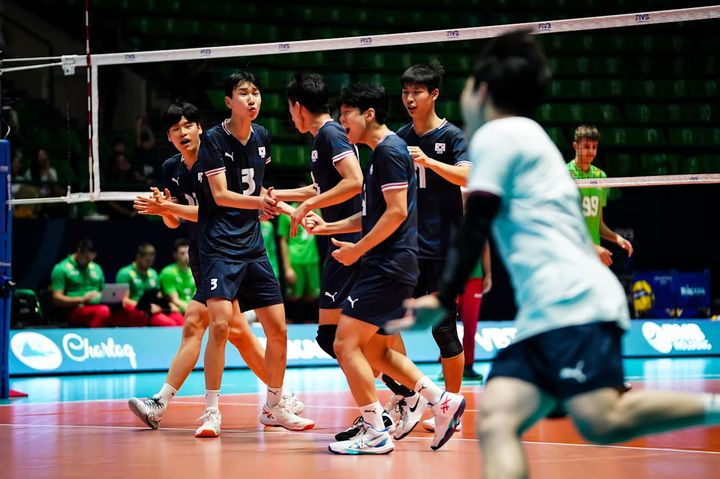 [서울=뉴시스]U-19 남자배구 대표팀. (사진=FIVB 홈페이지 캡처) 2025.08.03. photo@newsis.com *재판매 및 DB 금지