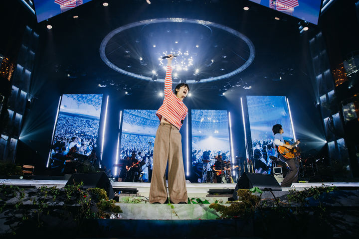 [서울=뉴시스] 그룹 사운드 '잔나비'가 인디 밴드로는 이례적으로 데뷔 11년 만에 국내 대중음악 콘서트계 상징으로 통하는 서울 송파구 올림픽공원 케이스포돔(옛 체조경기장)에 입성했다. (사진 = 페포니 뮤직 제공) 2025.08.03. photo@newsis.com *재판매 및 DB 금지