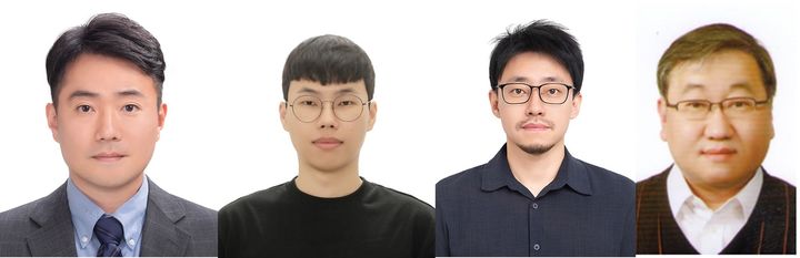 [울산=뉴시스] 구미현 기자 = UNIST 연구진. 사진 왼쪽부터 김제형 UNIST 교수, 김규영 UNIST 박사(제1저자), 이창협 한국표준과학연구원 박사, 송진동 KIST 박사. photo@newsis.com *재판매 및 DB 금지