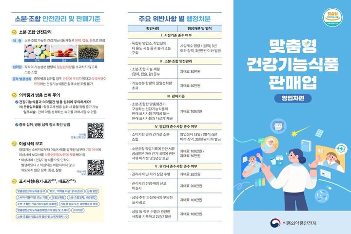 [서울=뉴시스] 맞춤형 건강기능식품 안내 리플릿 (사진=식약처 제공) 2025.08.04. photo@newsis.com *재판매 및 DB 금지