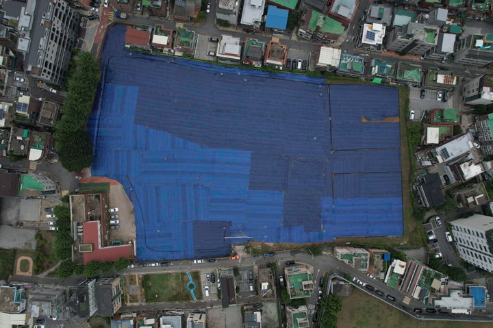 [서울=뉴시스] 창의마을 풍납캠프 철거 완료 항공 사진. 2025.08.04. (사진=송파구 제공) *재판매 및 DB 금지