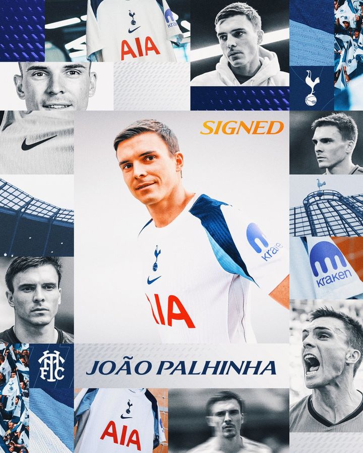 [서울=뉴시스]토트넘, 뮌헨서 미드필더 팔리냐 임대 영입. (사진=토트넘 구단 소셜미디어 캡처) 2025.08.04. photo@newsis.com *재판매 및 DB 금지