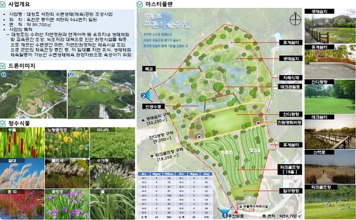 옥천 대청호 파크골프장 계획도 *재판매 및 DB 금지