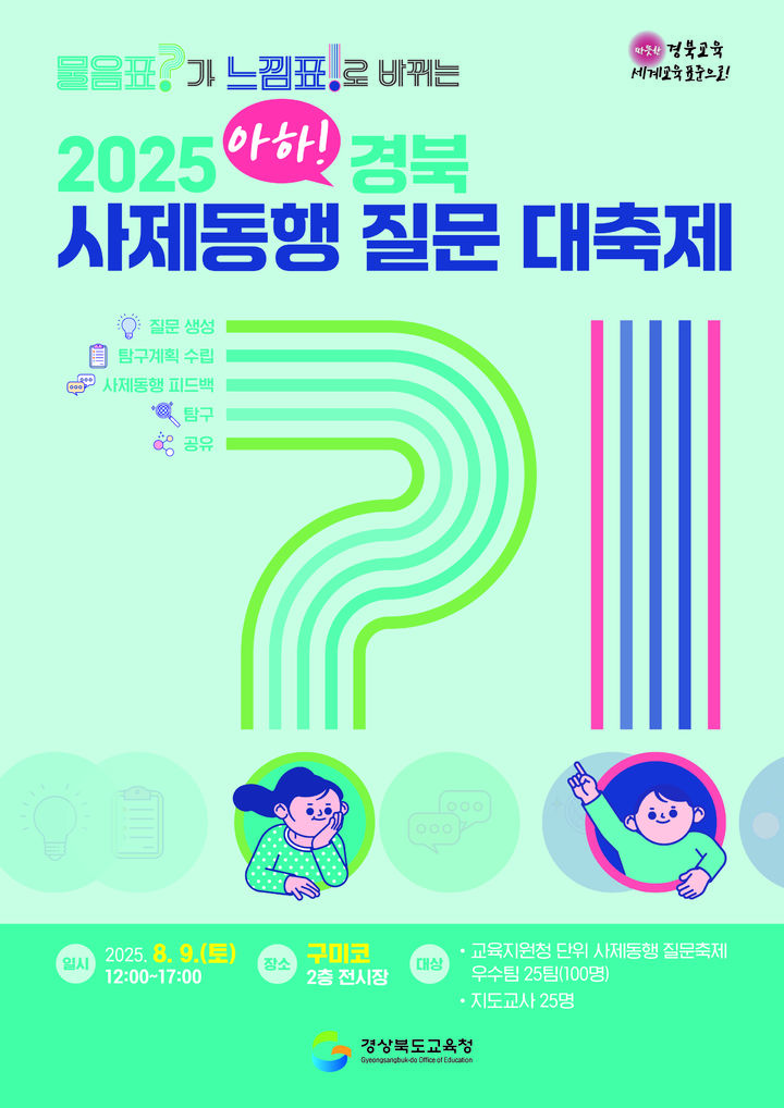 경북교육청 '사제동행 질문 대축제' 포스터 *재판매 및 DB 금지