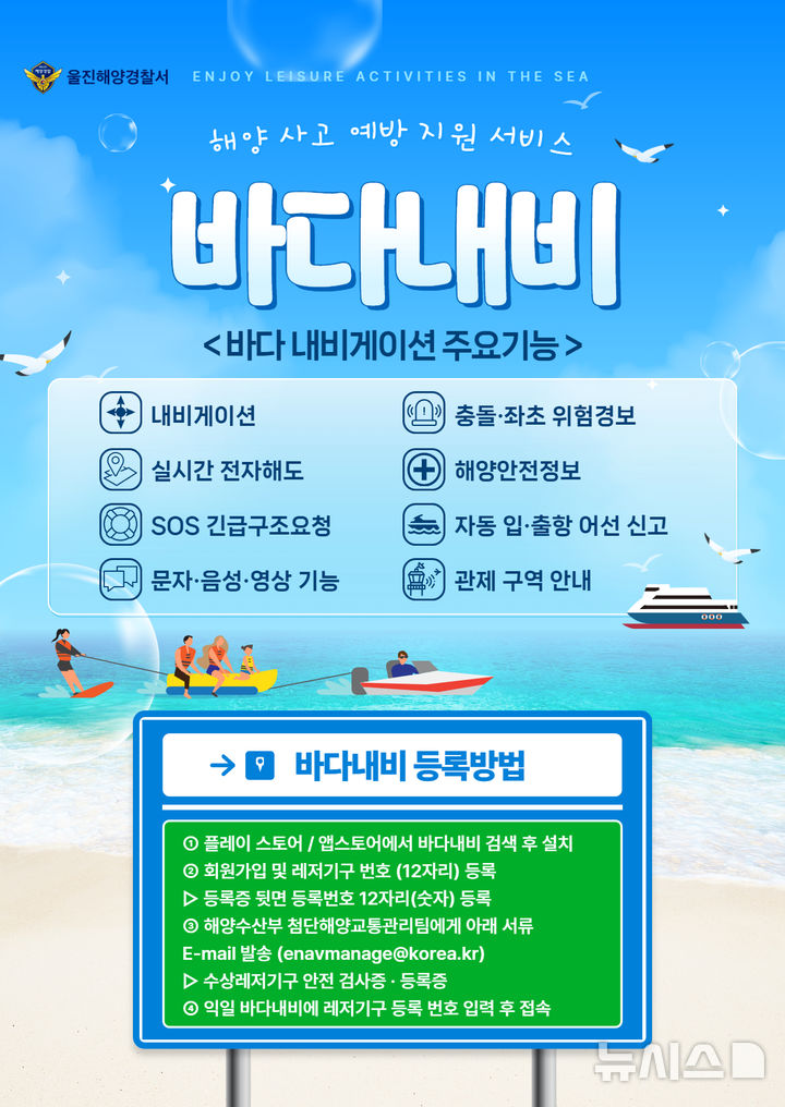 바다내비 홍보 포스터.(사진=울진해양경찰서 제공)