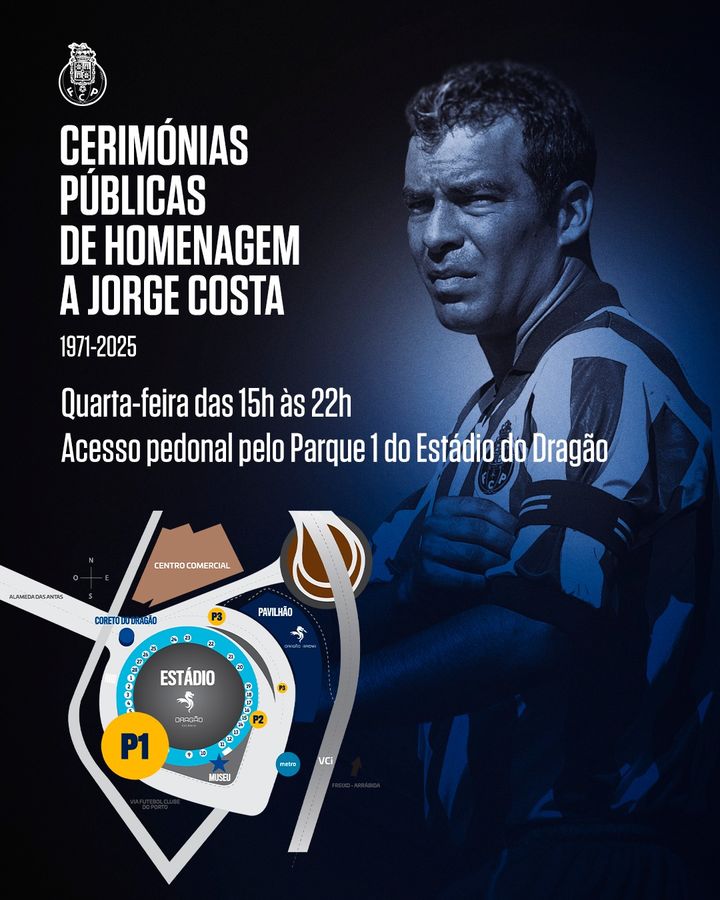 [서울=뉴시스]포르투갈 축구 레전드 수비수 조르즈 코스타, 심장마비로 사망. (사진=FC포르투 구단 소셜미디어 캡처) 2025.08.06. photo@newsis.com *재판매 및 DB 금지