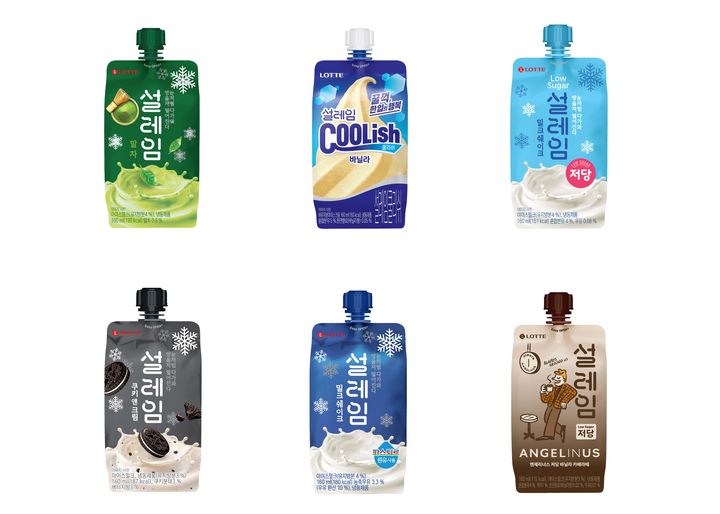 [서울=뉴시스] 설레임 제품 6종. (사진=롯데웰푸드 제공) *재판매 및 DB 금지