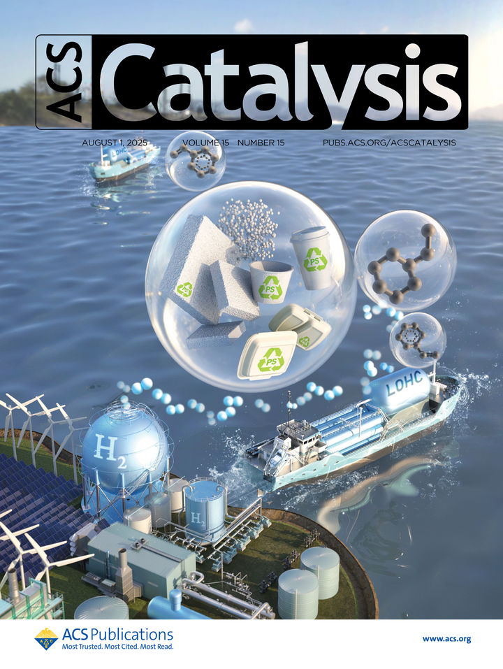 [울산=뉴시스] 구미현 기자 = 저널 표지 이미지. 폴리스타이렌을 액상 유기 수소 운반체로 업사이클링하는 이미지. photo@newsis.com *재판매 및 DB 금지