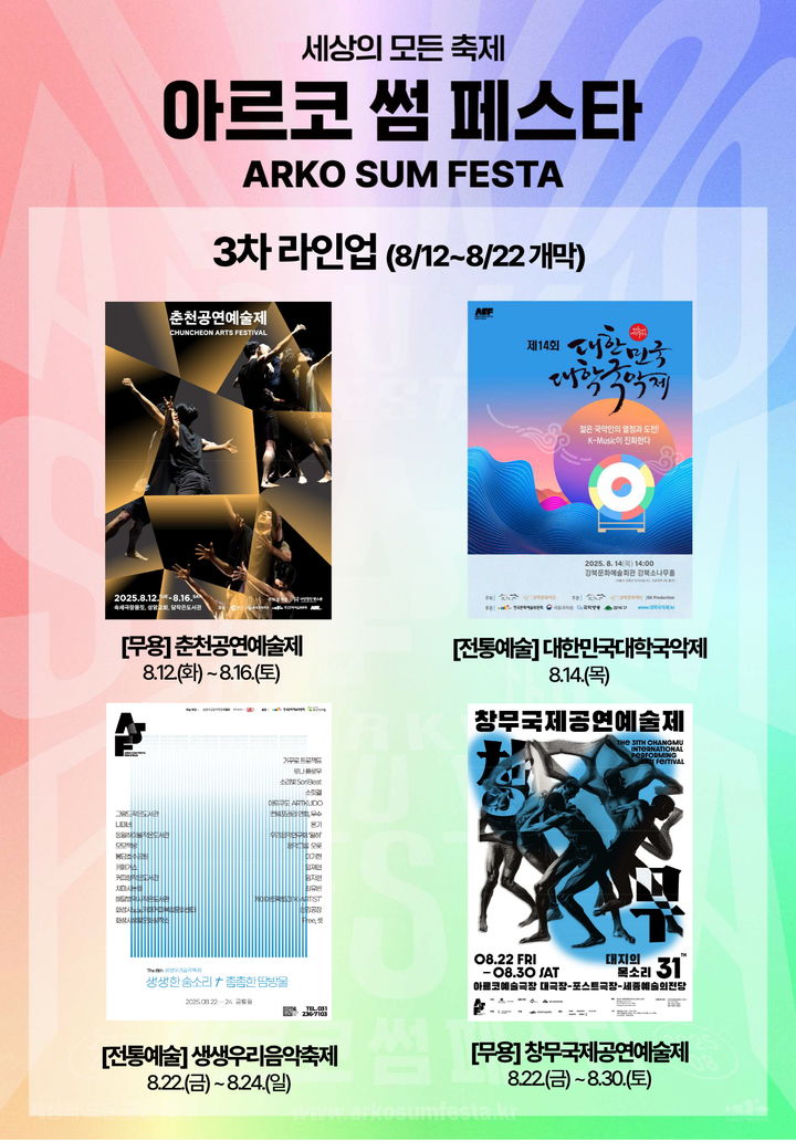 2025 아르코 썸 페스타 3차 라인업. (사진=아르코 제공) *재판매 및 DB 금지