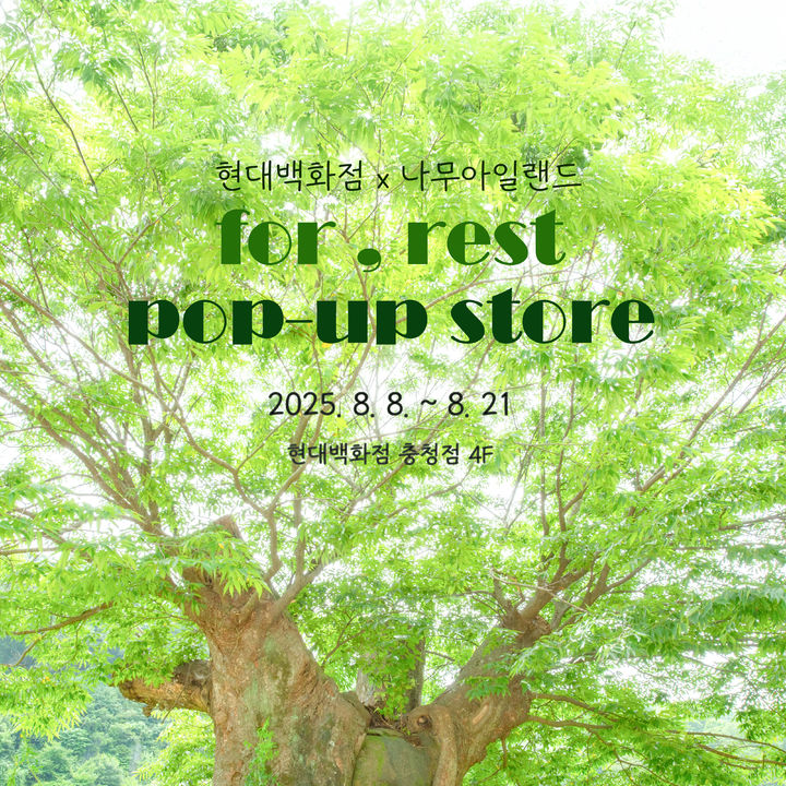 [청주소식]현대백화점 충청점, 나무 아일랜드 팝업스토어 등