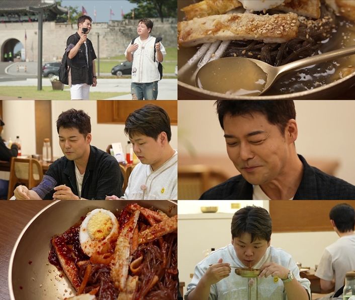 [서울=뉴시스] 오는 8일 오후 9시 10분 방송하는 MBN·채널S 예능 프로그램 '전현무계획2'에선 방송인 전현무, 여행 유튜버 '곽튜브'(곽준빈)가 진주 냉면을 맛본다. (사진=MBN '전현무계획2' 제공) 2025.08.06. photo@newsis.com *재판매 및 DB 금지