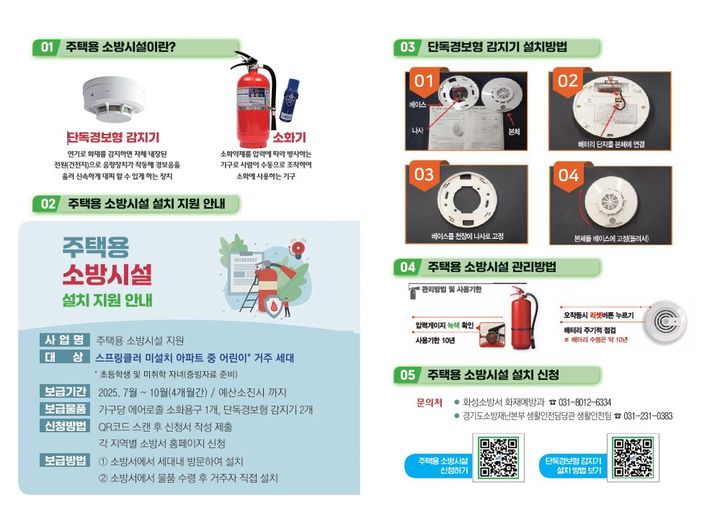 [화성=뉴시스] 화성소방서 주택용 소방시설 지원 디지털 홍보자료.(사진=화성소방서 제공)2025.08.06.photo@newsis.com *재판매 및 DB 금지