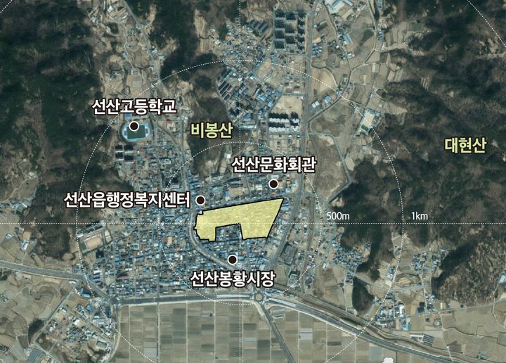 [구미=뉴시스] 선산읍 정비사업. (사진=구미시 제공) 2025.08.07 photo@newsis.com *재판매 및 DB 금지