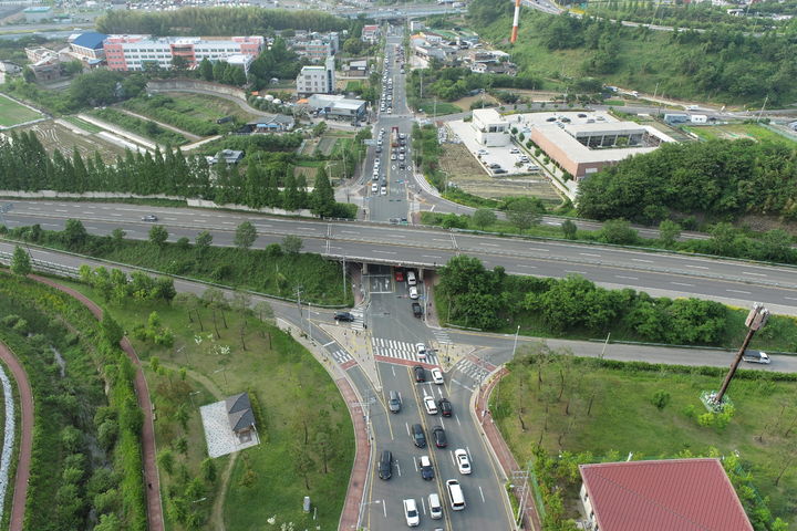 [진주=뉴시스]진주시, 방아교차로 전경.(사진=진주시 제공).2025.08.07.photo@newsis.com *재판매 및 DB 금지