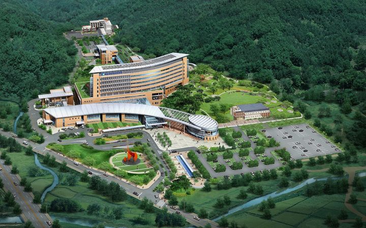 [부산=뉴시스] 동남권원자력의학원 조감도 (그림=동남권원자력의학원 제공) 2025.08.07. photo@newsis.com *재판매 및 DB 금지