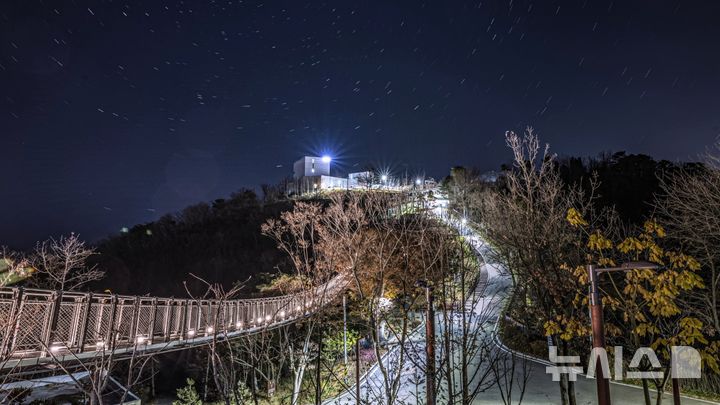 [김포=뉴시스]정일형 기자 = 애기봉 야간 전경. (사진=김포시 제공)