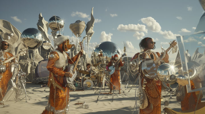 염인화, <솔라소닉 밴드>, 2024(2025), 가변 크기, 3D 퍼포머티브 장치-환경(PC기반 가상현실, 모바일 증강현실, 제작 악기), 19분 45초, 스테레오 사운드(사진=경기문화재단 제공) *재판매 및 DB 금지