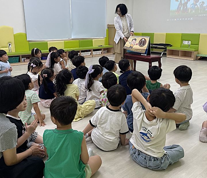 보건소 미취학아동 교육 모습. *재판매 및 DB 금지