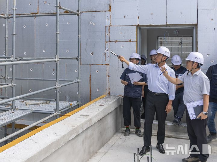 윤환 계양구청장, 공공건축물 공사 현장 점검…"안전 최우선"