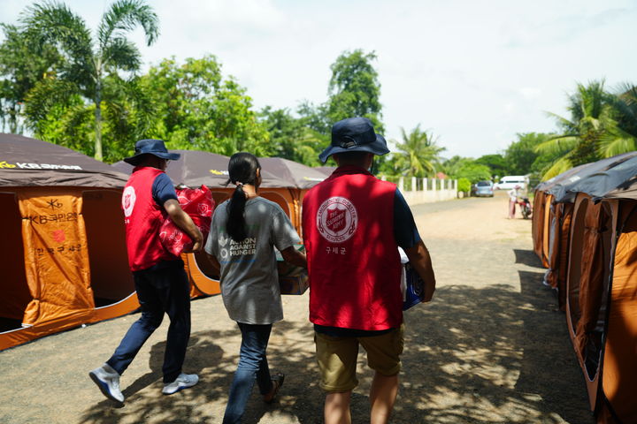 [서울=뉴시스] 캄보디아 난민을 지원하는 구세군 교회 대피소 (사진=구세군 제공) 2025.08.10. photo@newsis.com *재판매 및 DB 금지