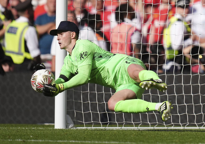 [런던=AP/뉴시스] 잉글랜드 프로축구 프리미어리그(EPL) 크리스털 팰리스의 딘 헨더슨. 2025.08.10.