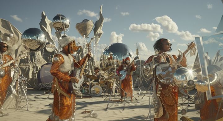 염인화, <솔라소닉 밴드>, 2024 (2025) 가변 크기, 3D 퍼포머티브 장치-환경(PC기반 가상현실, 모바일 증강현실, 제작 악기), 19분 45초, 스테레오 사운드 *재판매 및 DB 금지