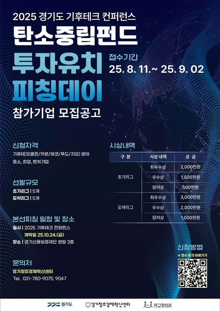 '탄소중립펀드 투자유치 피칭데이' 참가기업 모집(사진=경기도 제공) *재판매 및 DB 금지