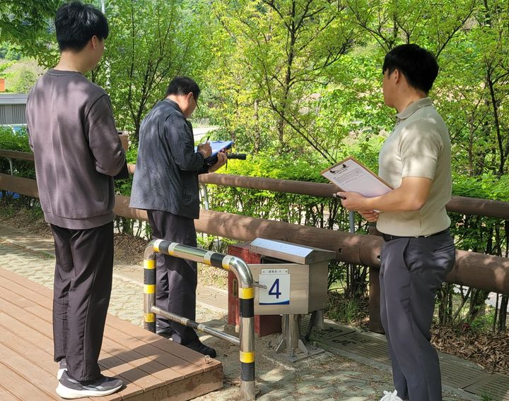 충북도 태풍대비 캠핑장 점검 모습. (사진=충북도 제공) *재판매 및 DB 금지