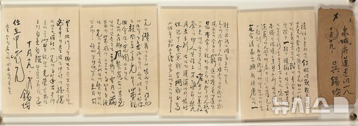 [광주=뉴시스] 완도군은 11일 전남도 문화유산심의위가 최근 심의를 갖고 '오석균의 편지'를 전남도 문화유산으로 지정했다고 밝혔다. (사진=완도군 제공). 2025.08.11. photo@newsis.com *재판매 및 DB 금지