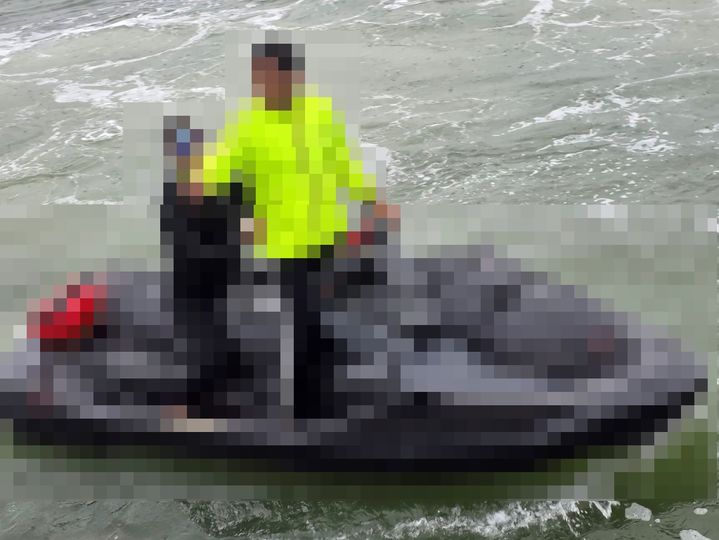 [부산=뉴시스] 부산해경에 적발된 수상오토바이. (사진=부산해경 제공) 2025.08.11. photo@newsis.com&nbsp; *재판매 및 DB 금지