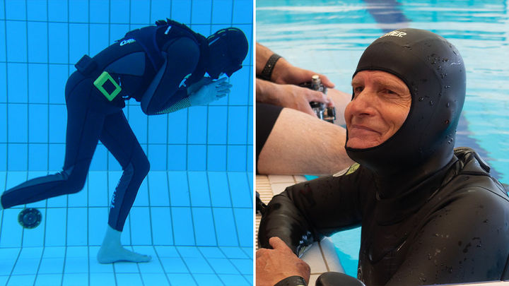 [뉴시스] 스타니스와프 오드비에잘렉이 단 한 번의 호흡으로 110.7ｍ를 걸어 '무호흡 잠수 걷기' 남성 부문 세계 신기록을 세웠다.(사진=기네스월드레코드)2025.08.11 *재판매 및 DB 금지