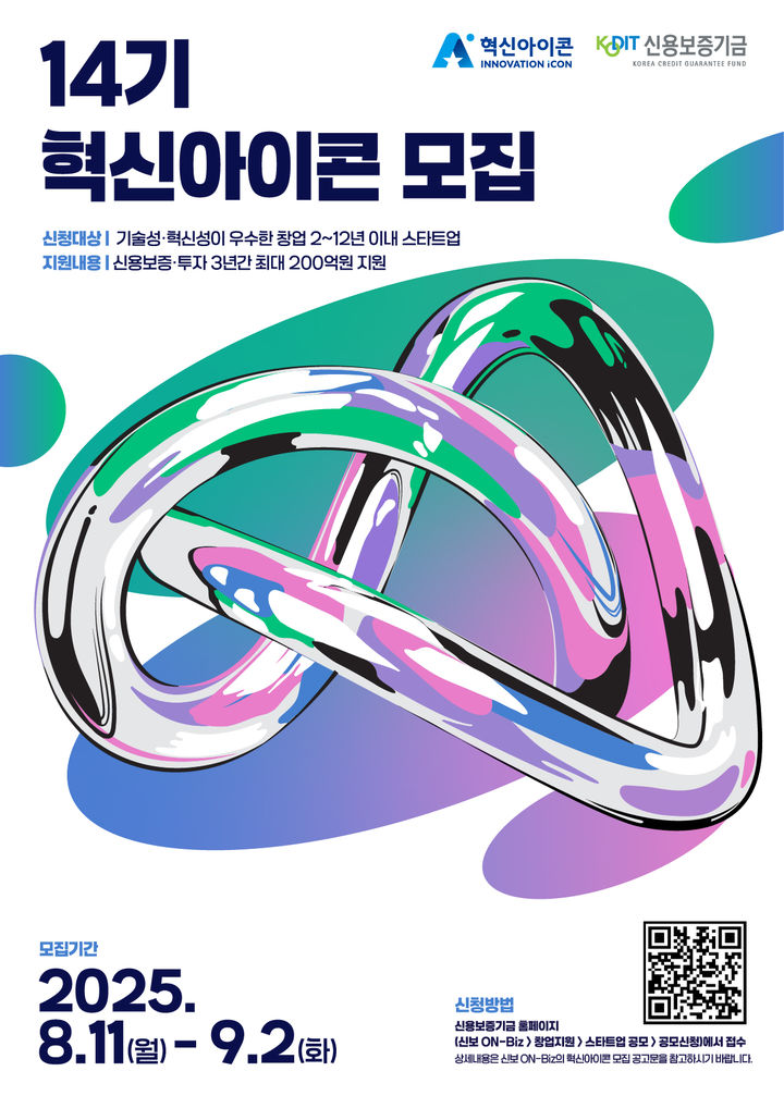 신보, '혁신아이콘' 모집…3년간 최대 200억 신용보증