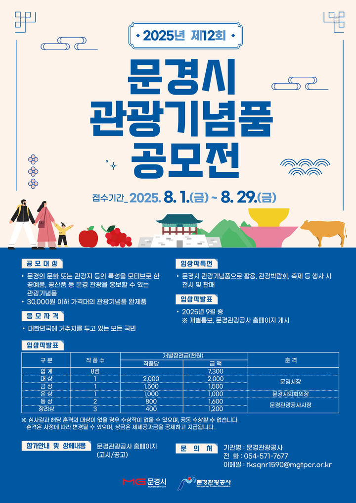  [문경=뉴시스] '2025 문경시 관광기념품 공모전' 포스터 (사진=문경시 제공) 2025.08.12. photo@newsis.com *재판매 및 DB 금지