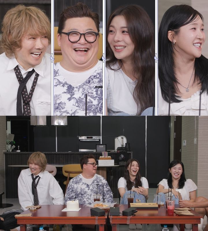 왼쪽부터 김장훈, 윤정수, 에일리, 김지유