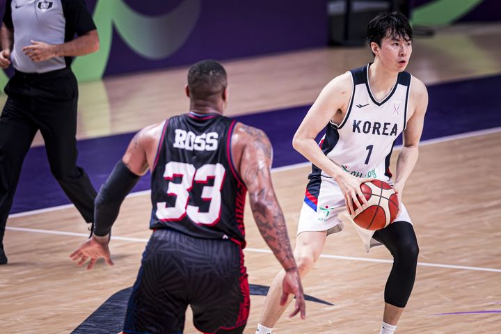 [서울=뉴시스] 농구 국가대표팀의 이현중. (사진=FIBA 홈페이지 캡처) 2025.08.12. photo@newsis.com *재판매 및 DB 금지