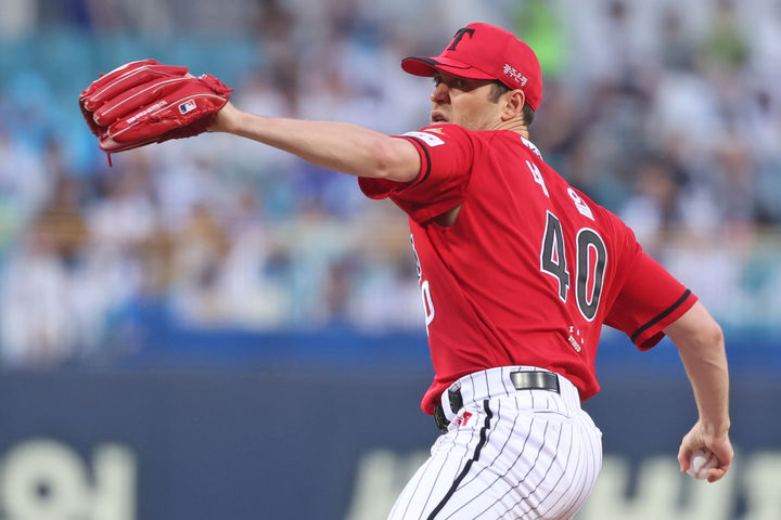 [서울=뉴시스] 프로야구 KIA 타이거즈 제임스 네일이 12일 대구 삼성라이온즈파크에서 열린 2025 신한 쏠뱅크 KBO리그 삼성 라이온즈와의 경기에 선발 등판해 공을 던지고 있다. (사진=KIA 타이거즈 제공) 2025.08.12. *재판매 및 DB 금지