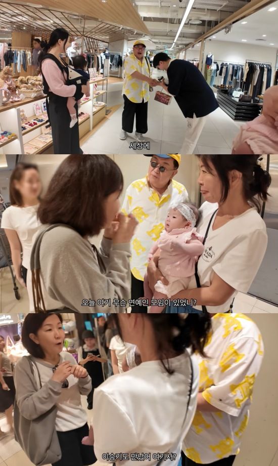 [서울=뉴시스] 코미디언 이용식이 백화점에서 가수 겸 배우 이승기와 우연히 마주친 일화를 전했다. (사진=유튜브 채널 '아뽀TV' 캡처) 2025.08.13. photo@newsis.com *재판매 및 DB 금지