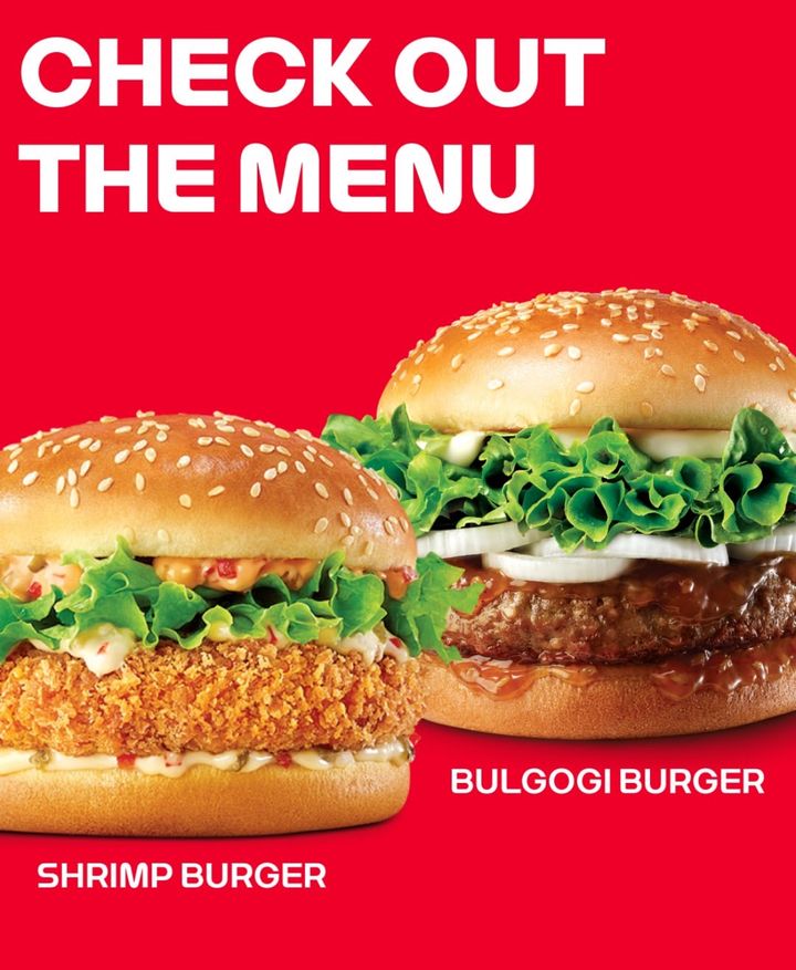 [서울=뉴시스] 롯데리아 미국 1호점 메뉴. (사진=롯데리아 공식 SNS 캡처) *재판매 및 DB 금지 *재판매 및 DB 금지