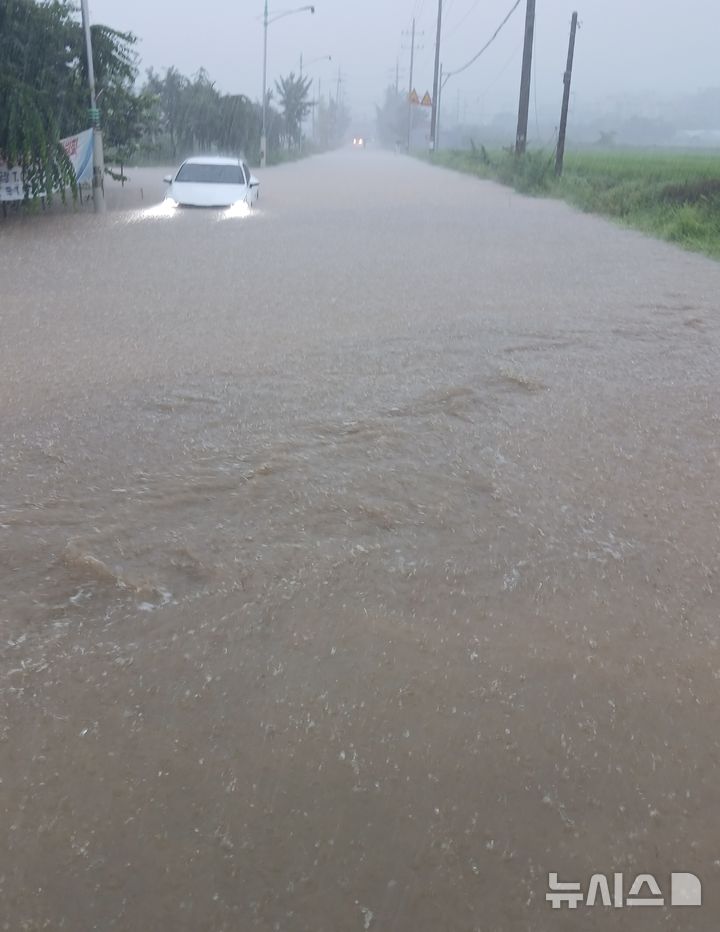[고양=뉴시스] 고양시 덕양구 대장동 갈머리 취락지구 침수 상황.(사진=독자제공) photo@newsis.com 