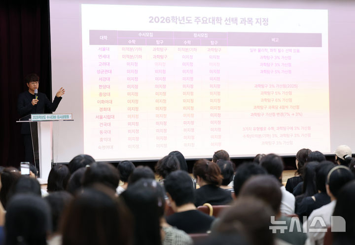 [서울=뉴시스] 배훈식 기자 = 사진은 2026학년도 수시 입시설명회 모습. 본 기사와 직접 관련 없음. 2025.08.13. dahora83@newsis.com