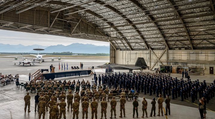 [서울=뉴시스] 2022년 7월 15일 엘멘도르프-리처드슨 합동기지에서 지휘관 이취임식 행사가 열리고 있다.(출처: 위키피디아) 2025.08.14. *재판매 및 DB 금지
