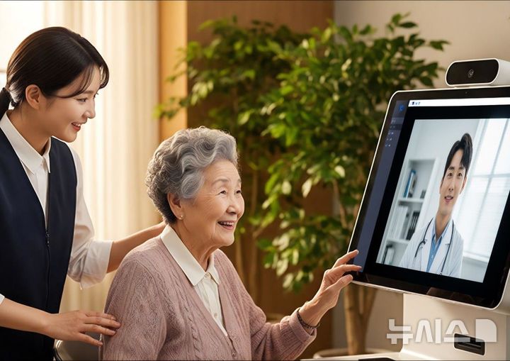[서울=뉴시스] AI 비대면 시니어 헬스케어 서비스. (사진 비트컴퓨터 제공)
