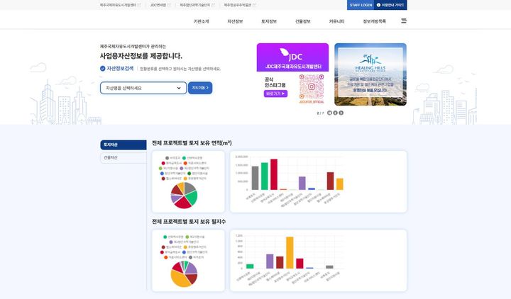 [제주=뉴시스] 제주국제자유도시개발센터의 'JDC 사업용자산 정보시스템' 홈페이지 화면 갈무리. 2025.08.14. photo@newsis.com *재판매 및 DB 금지