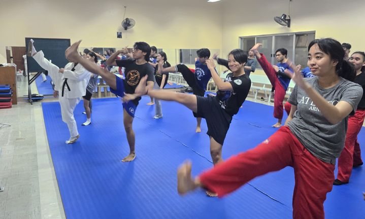 택견 실기 수업하는 필리핀 사립대 체육학부 학생들 *재판매 및 DB 금지