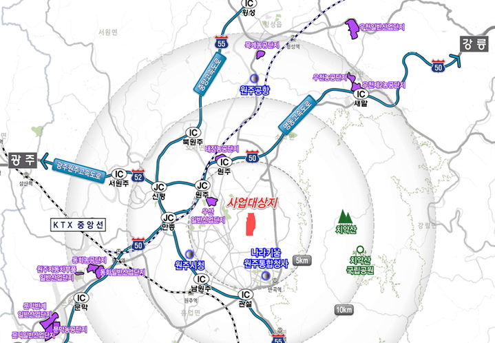 원주태봉산단 위치도. *재판매 및 DB 금지