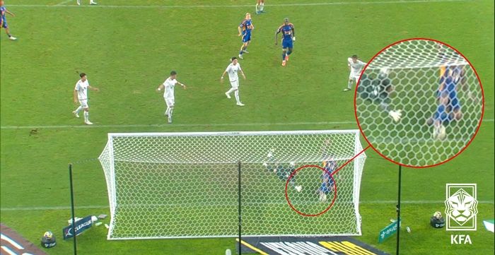 [서울=뉴시스] 프로축구 K리그1 울산 HD와 제주 SK전에서 나온 논란의 골 장면. (사진=대한축구협회 제공) *재판매 및 DB 금지