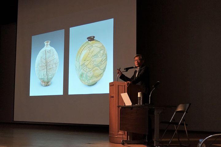 [서울=뉴시스] 14일 국립중앙박물관 대강당에서 열린 특별강연 '유홍준 관장이 들려주는 조선 전기 미술' 현장 (사진=국립중앙박물관 제공) 2025.08.15. photo@newsis.com *재판매 및 DB 금지