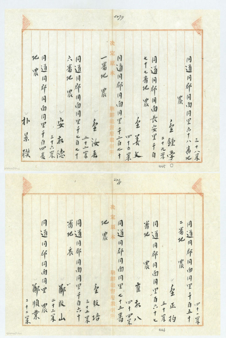 [화성=뉴시스]안경덕, 우영규, 정은산 등 장안면 우정면 독립운동가들의 예심종결결정문.(사진=화성시 제공)2025.08.15.photo@newsis.com *재판매 및 DB 금지