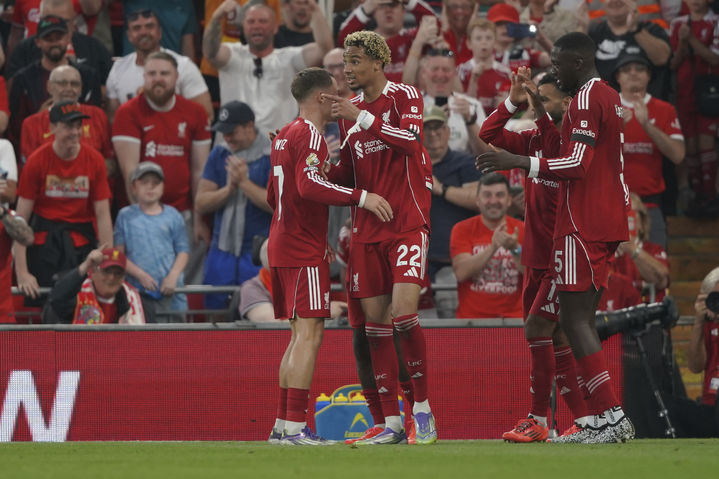 [안필드=AP/뉴시스] 잉글랜드 프로축구 프리미어리그(EPL) 리버풀의 위고 에키테케. 2025.08.15.